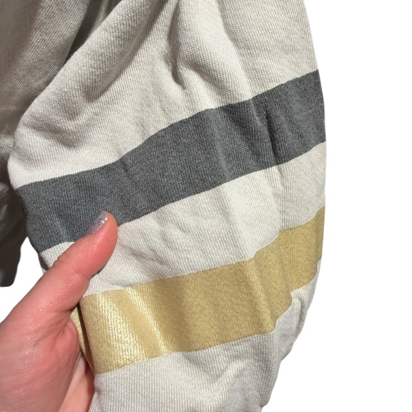 SUNDRY Cream Hoodie Sweatshirt With Unique Design Details - size 0 (xs) - Picture 2 of 10